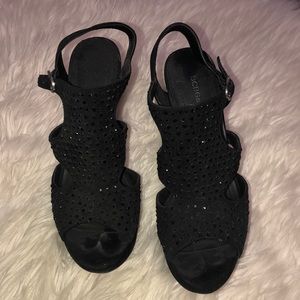 Suede Sparkle BCBG Heels